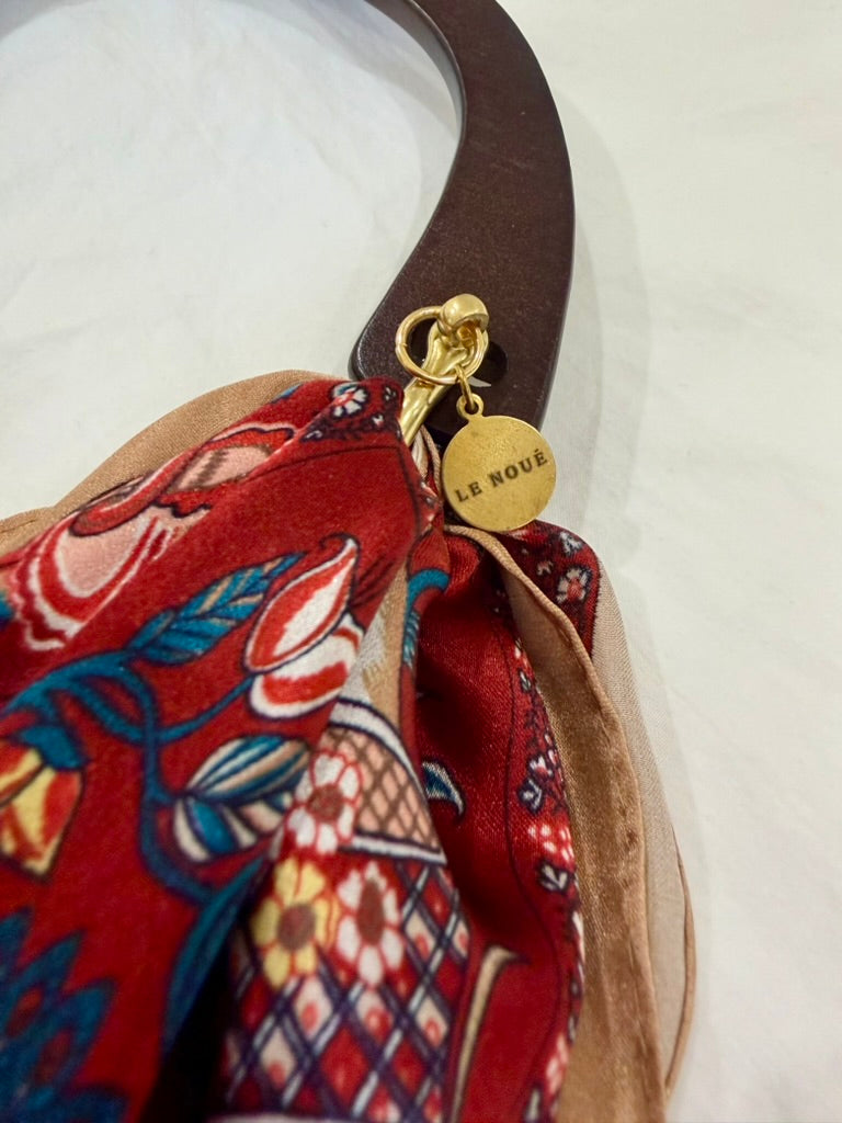 Le Noué — Silk Midi, Red Botanical
