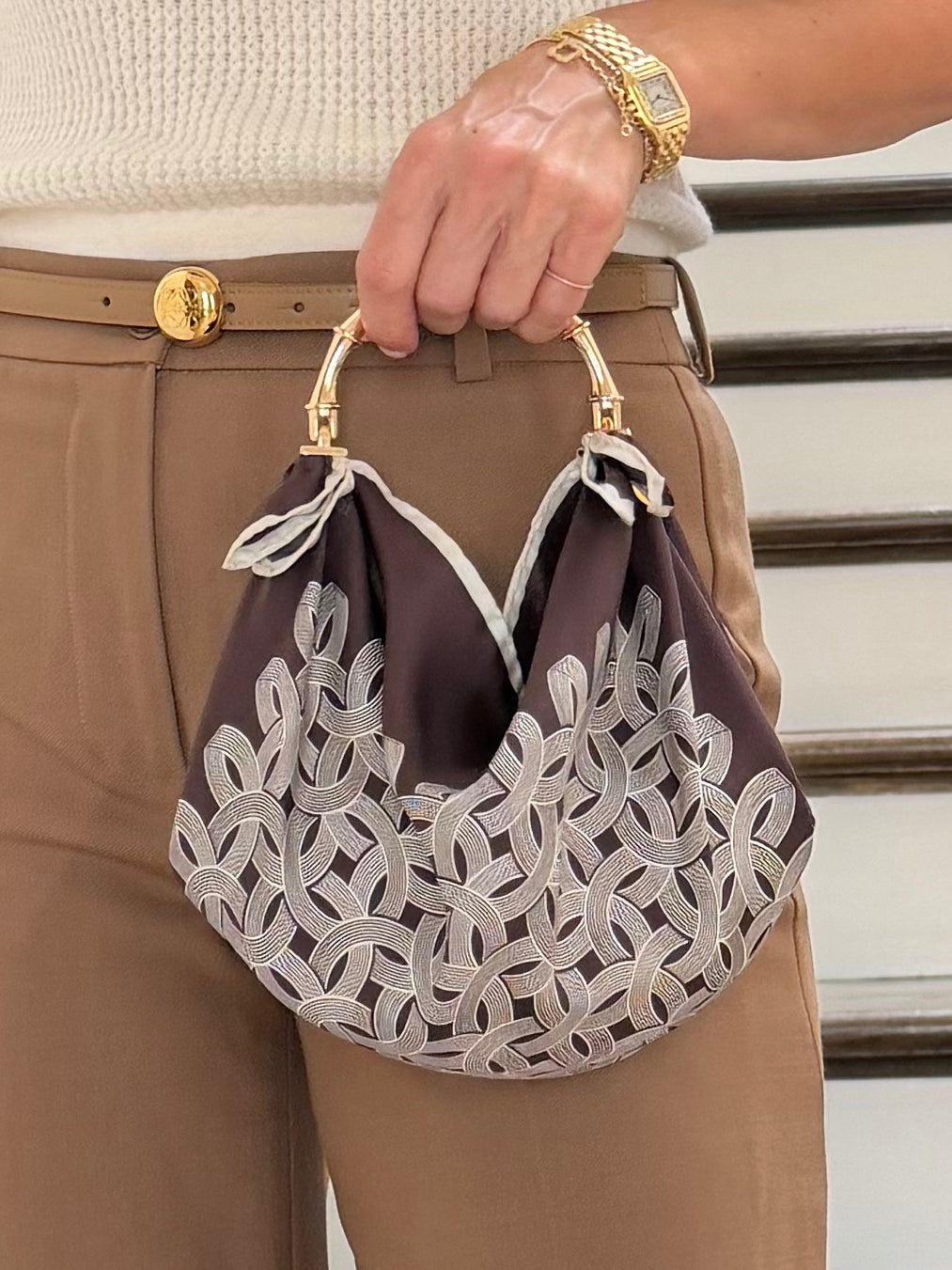 Le Noué — Vintage Tom Ford Silk Petite, Interlocking Chain Link