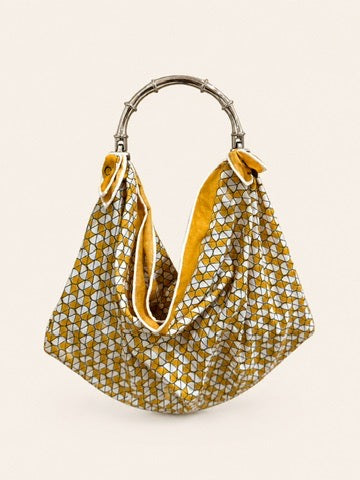 Le Noué — Vintage Gucci Cotton Petite, Mustard Geometric