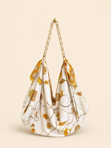 Le Noué — Vintage Pucci Silk Carré, Novelty Motif