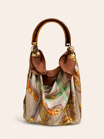 Le Noué — Vintage Lancel Silk Midi, Equestrian
