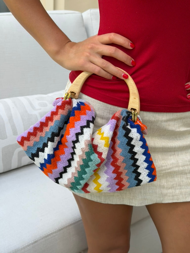 Le Noué — Missoni Terry, Riverbero Chevron, Natural Tote