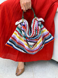 Le Noué — Missoni Terry, Riverbero Chevron, Teal Lambskin