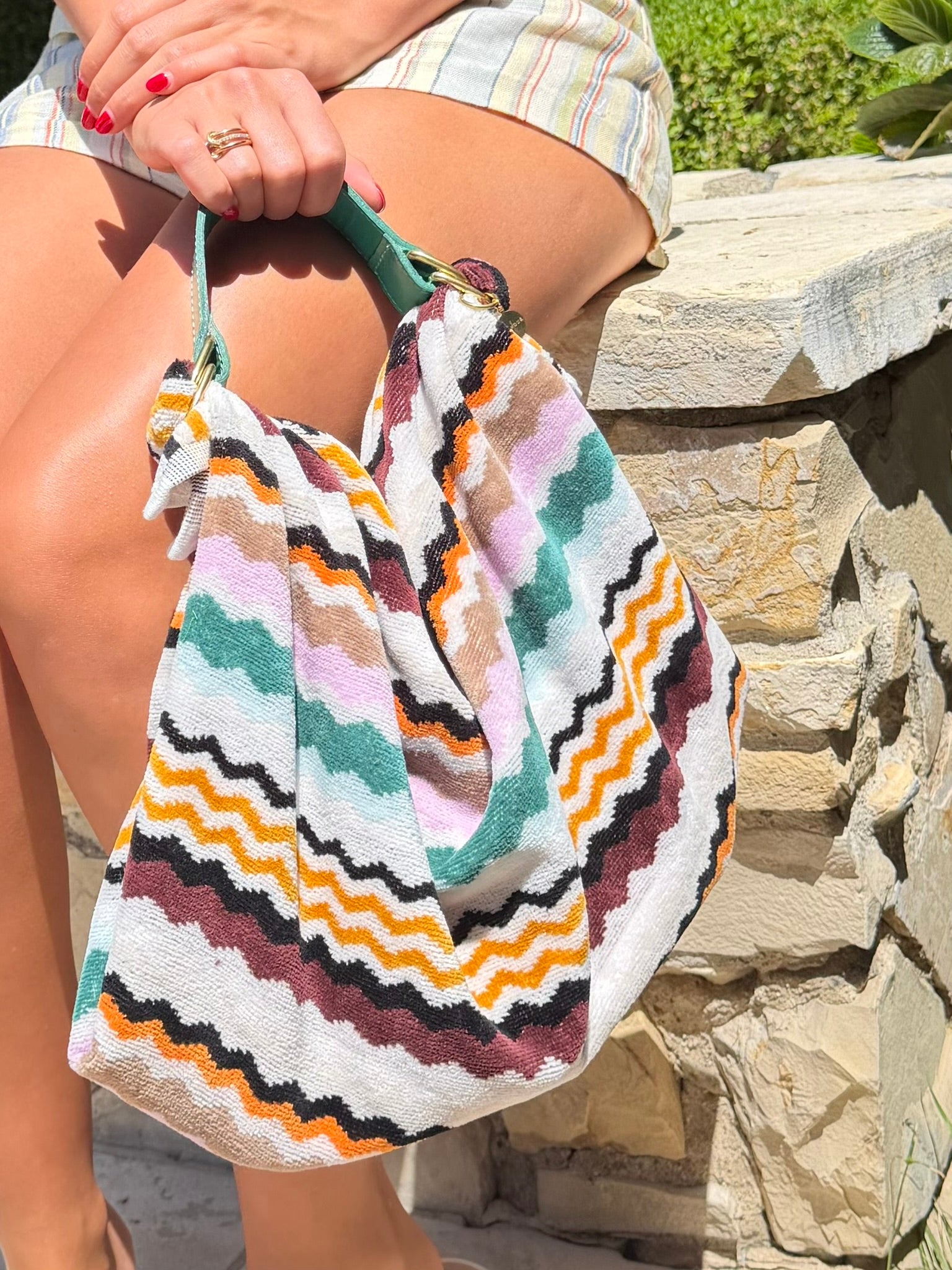 Le Noué — Missoni Terry, Zigzag Stripe, Blush