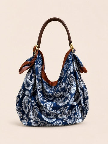 Le Noué — Silk Petite, Navy Paisley