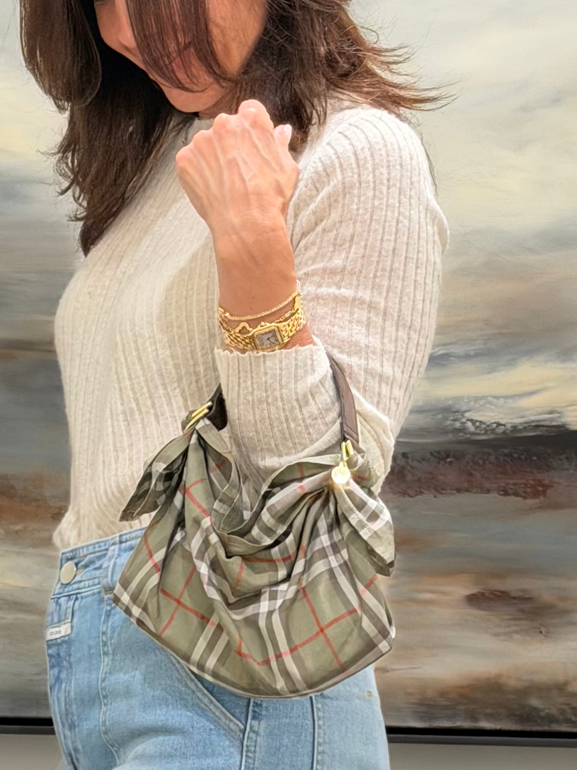 Le Noué — Vintage Burberry Silk Petite, Nova Check
