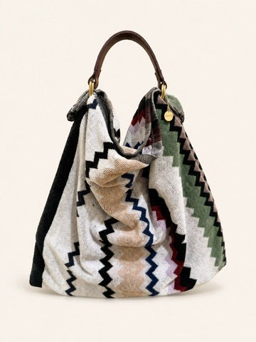 Le Noué — Missoni Terry, Curt Chevron (Burgundy Lambskin)