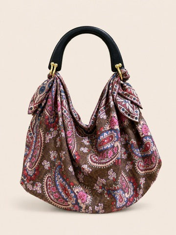 Le Noué — Silk Petite, Brown Paisley
