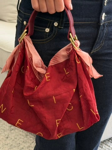 Le Noué — Vintage Celine Cotton Petite, Burgundy