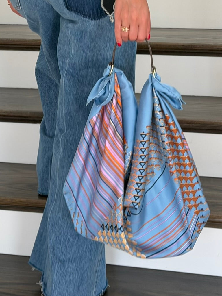 Le Noué — Vintage Christian Dior Silk Midi, Geometric Patchwork