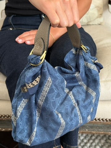 Le Noué — Vintage Celine Cotton Petite, Cornflower Blue