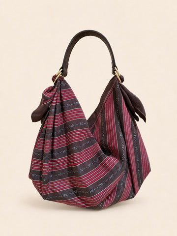 Le Noué — Vintage Celine Silk Petite, Diagonal Stripe