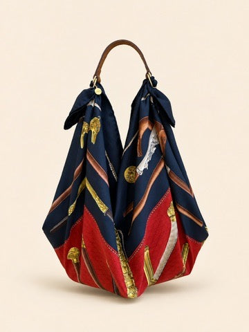Le Noué — Vintage Hermès Silk Carré, Cannes et Pommeaux