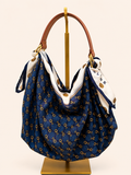 Le Noué — Vintage Celine Cotton Petite, Cream & Blue