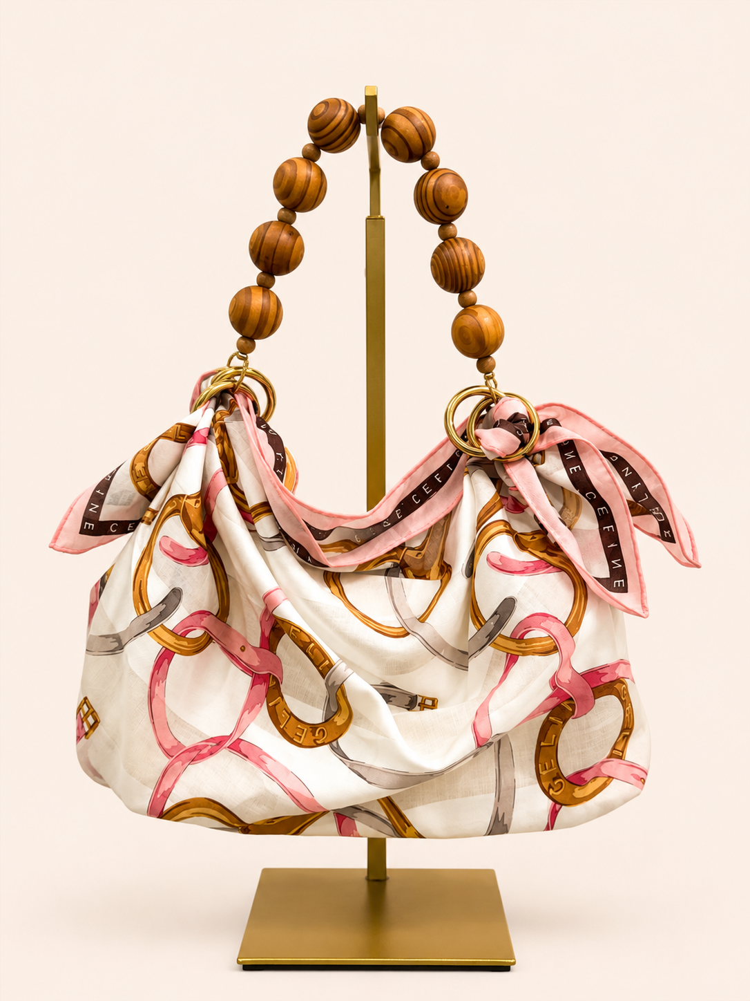 Le Noué — Vintage Celine Cotton Petite, White & Pink