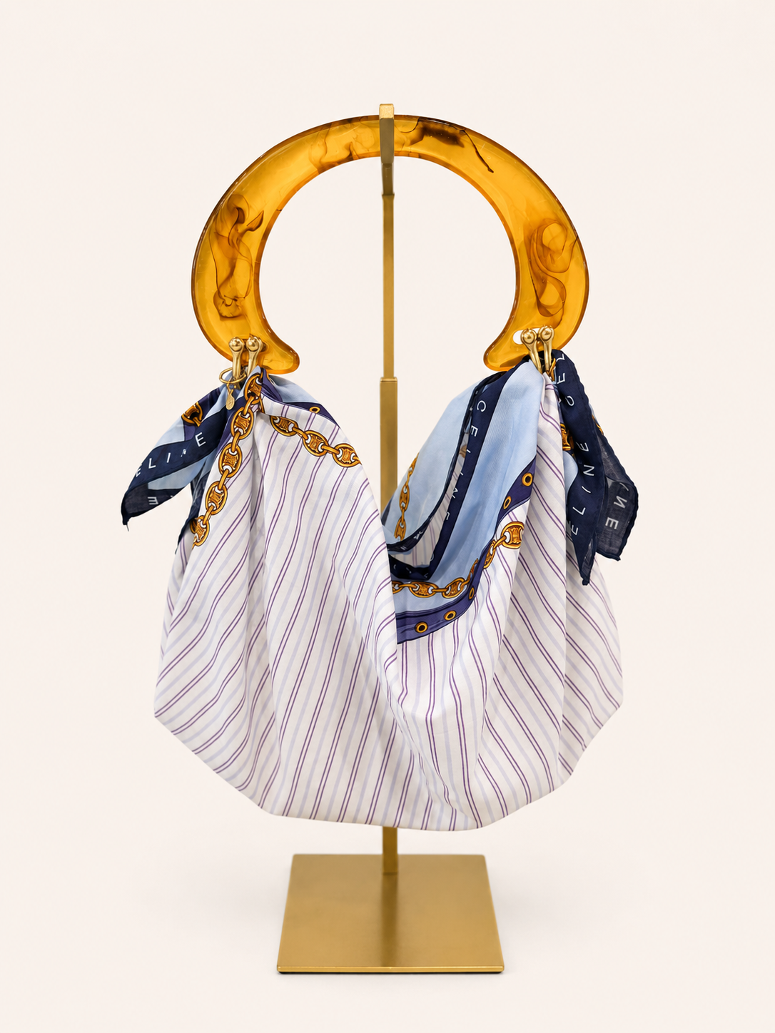 Le Noué — Vintage Celine Cotton Petite, Pinstripe