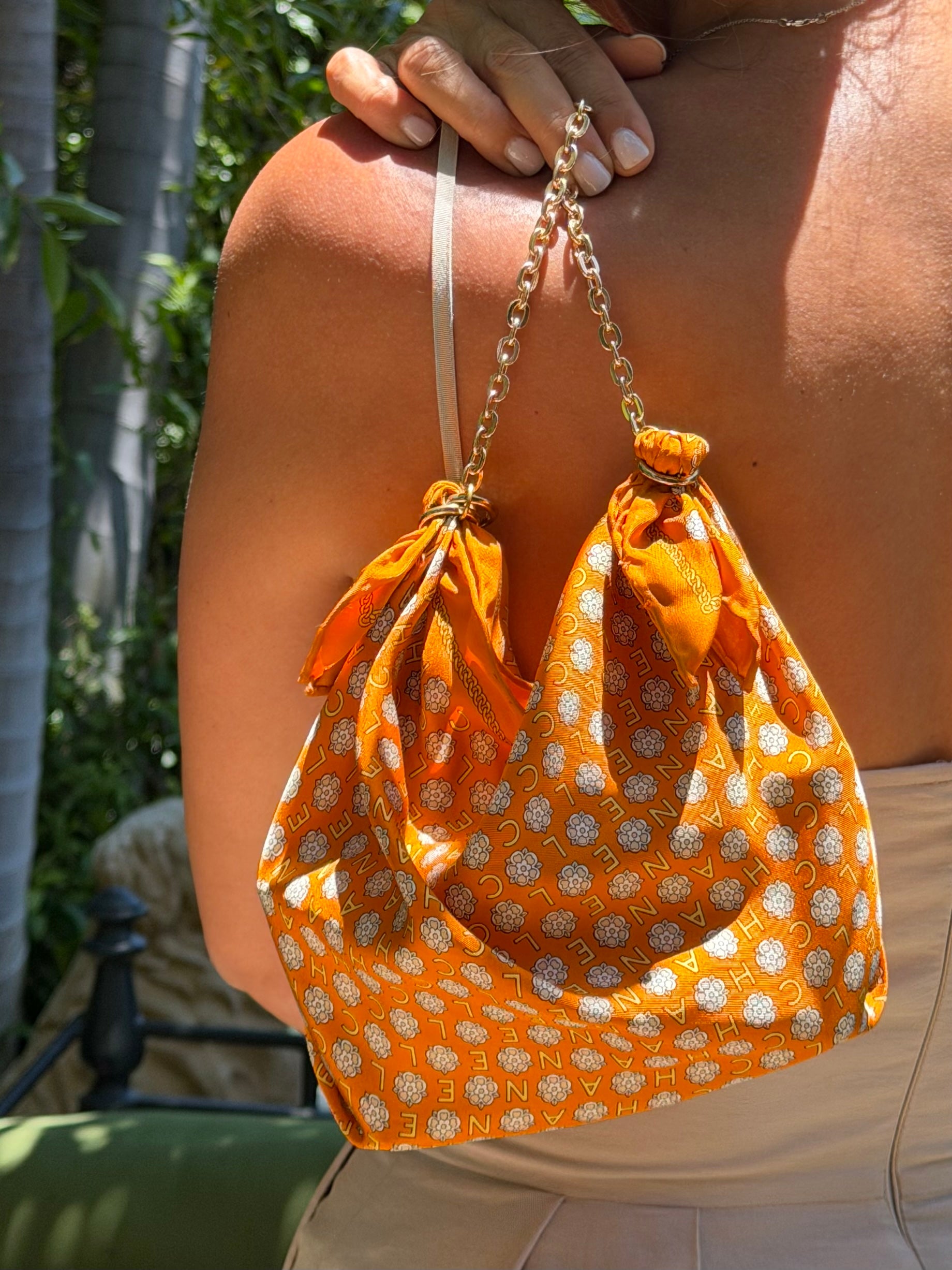 Le Noué — Vintage Chanel Silk Petite, Burnt Orange