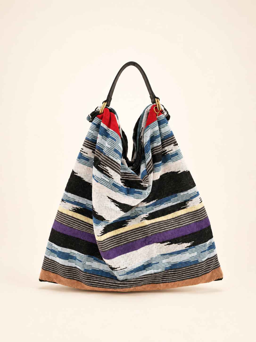 Le Noué — Missoni Terry, Clint Stripe, Navy Lambskin