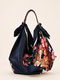 Le Noué — Silk Carré, Navy Geranium