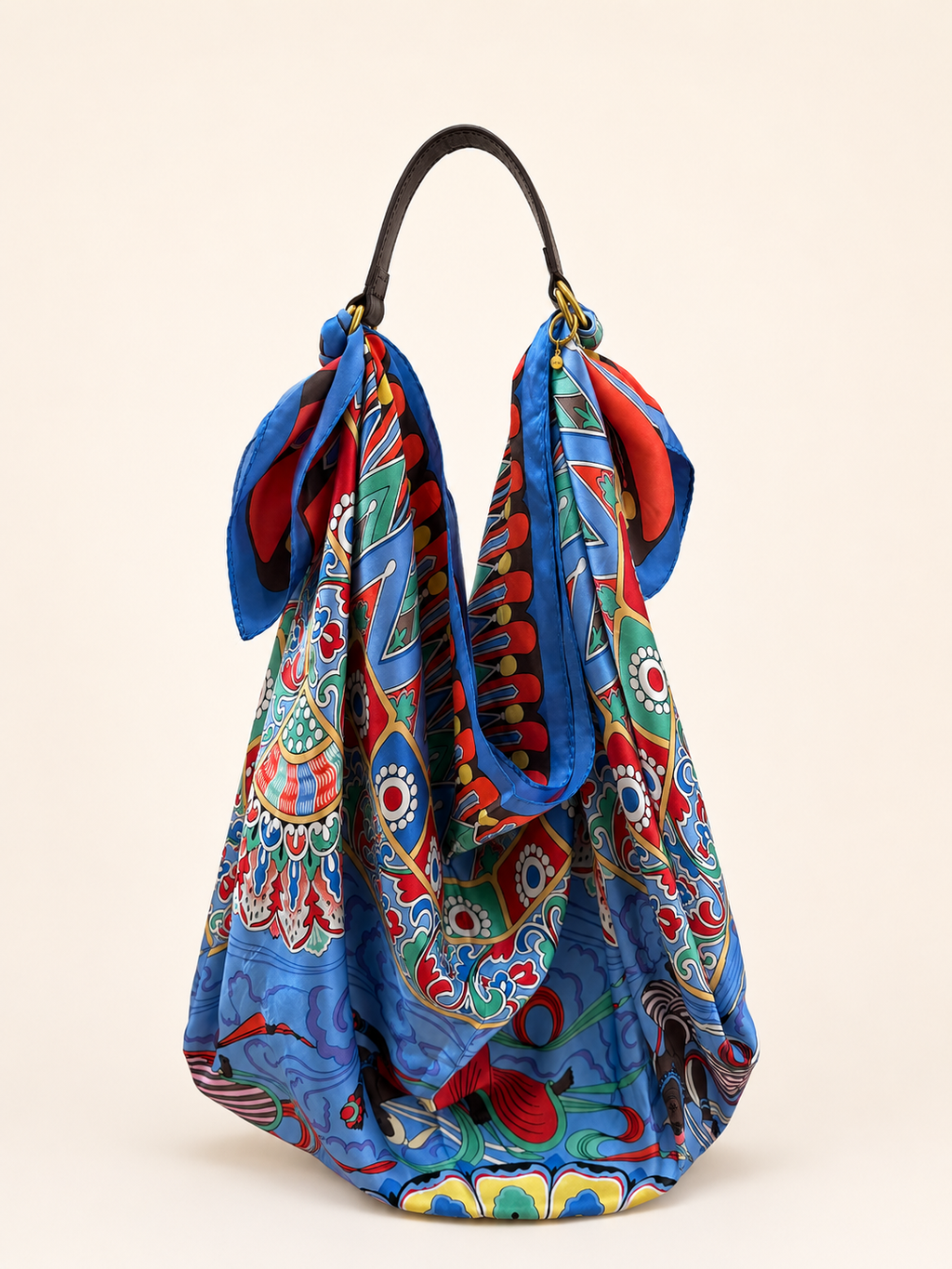 Le Noué — Silk Carré, Periwinkle Dancer