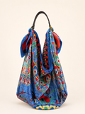 Le Noué — Silk Carré, Periwinkle Dancer