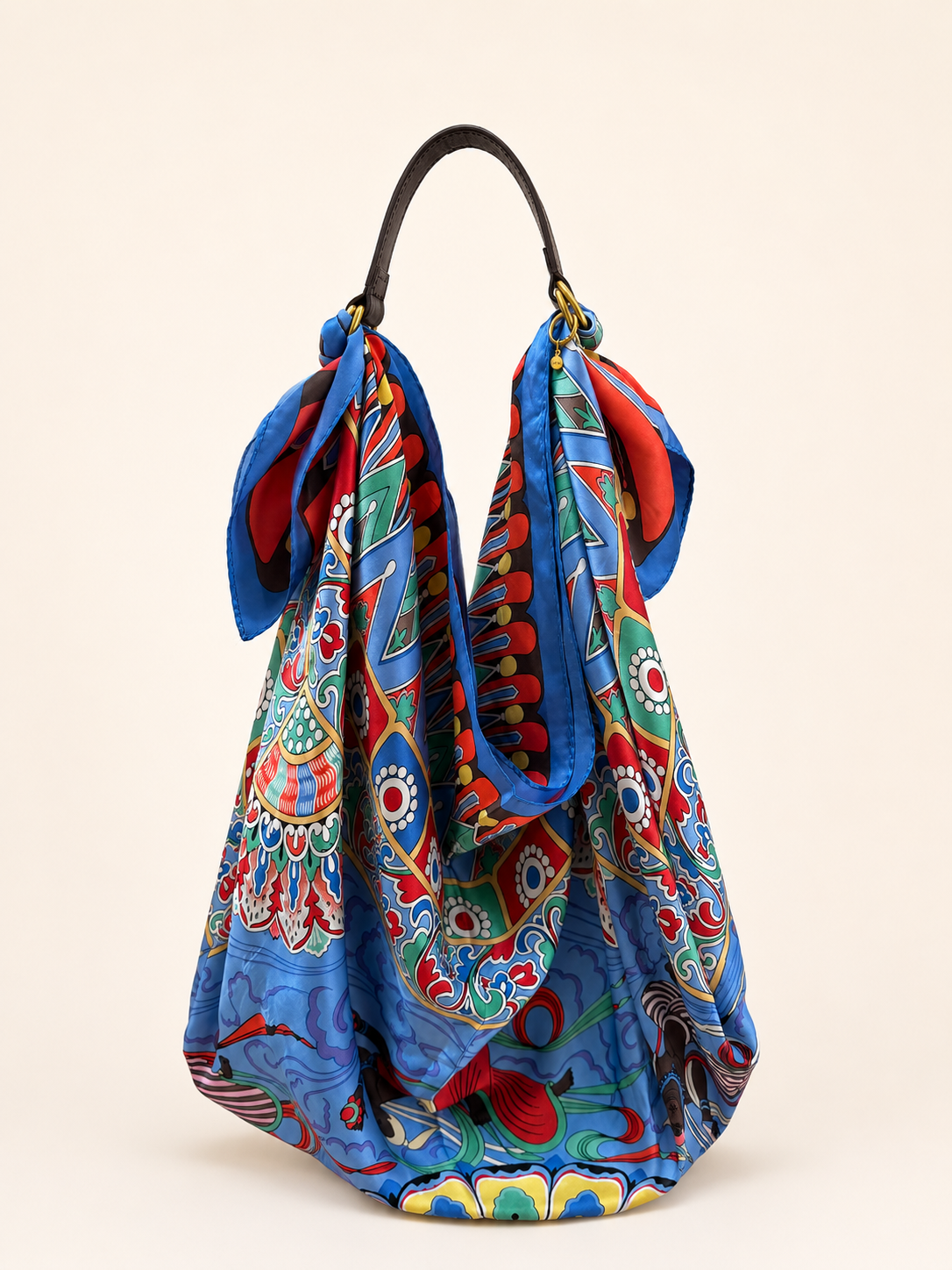 Le Noué — Silk Carré, Periwinkle Dancer