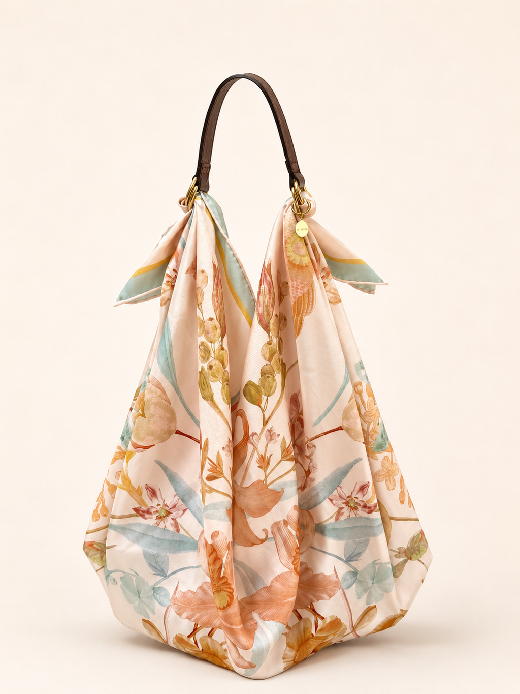 Le Noué — Silk Carré, Ivory, Botanical