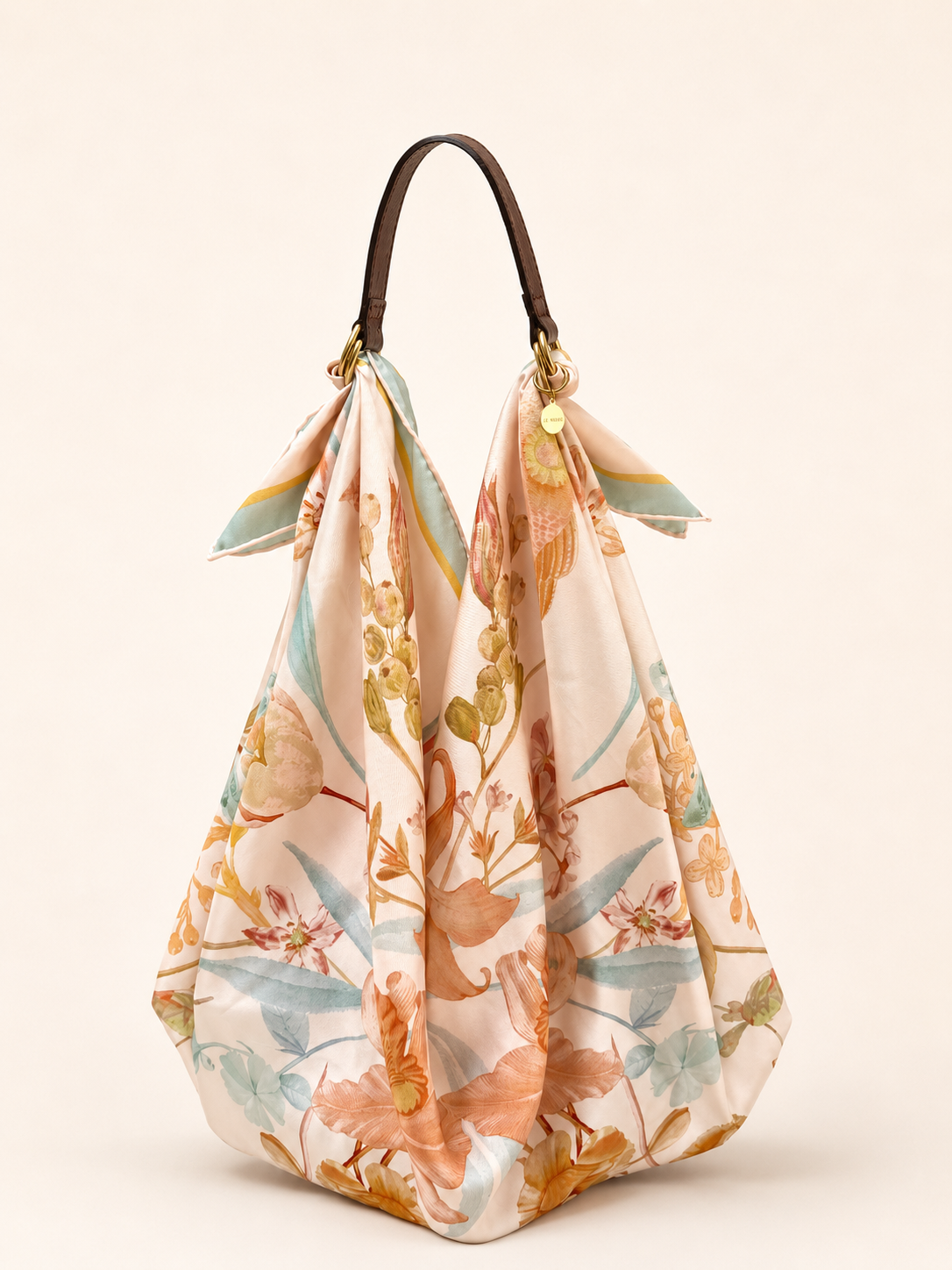 Le Noué — Silk Carré, Ivory, Botanical