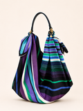 Le Noué — Vintage Lanvin Silk Midi, Diagonal Stripe