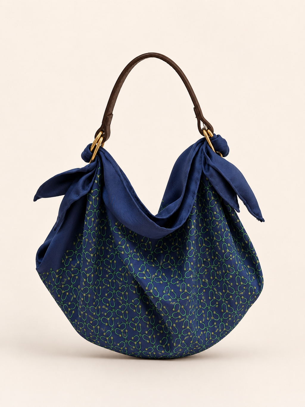 Le Noué — Vintage Hermès Silk Petite, Midnight Blue