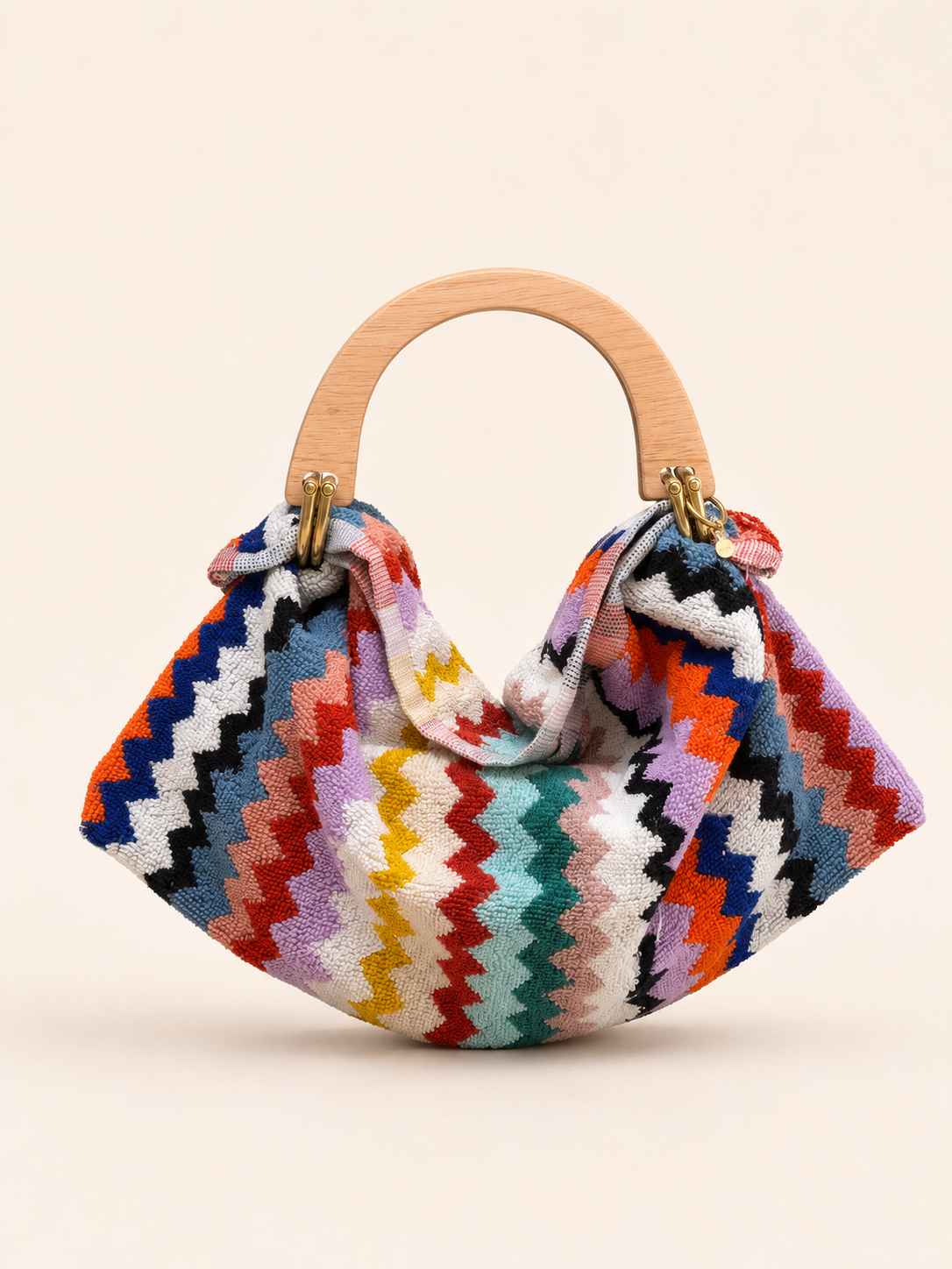Le Noué — Missoni Terry, Riverbero Chevron, Natural Tote