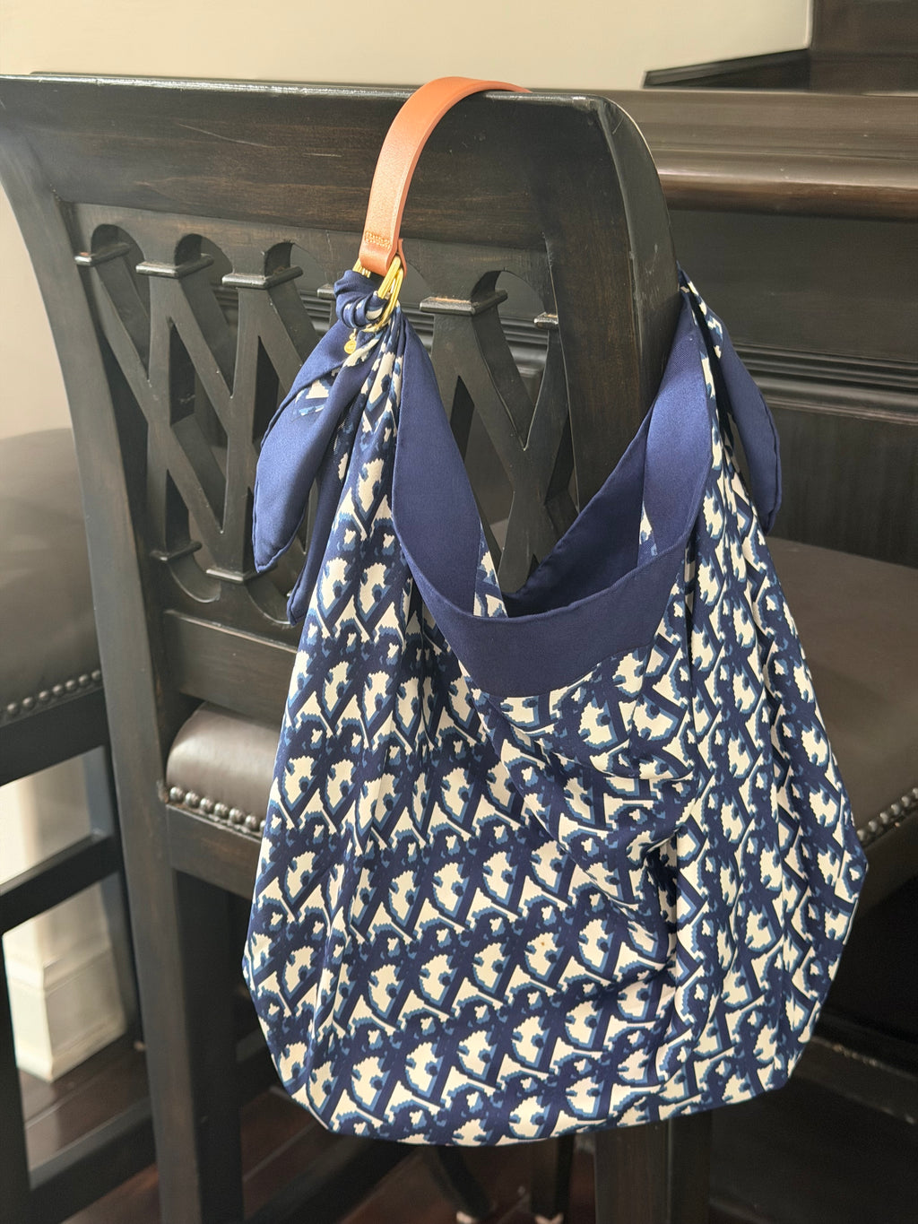 Le Noué — Vintage Christian Dior Silk Midi, Oblique Monogram