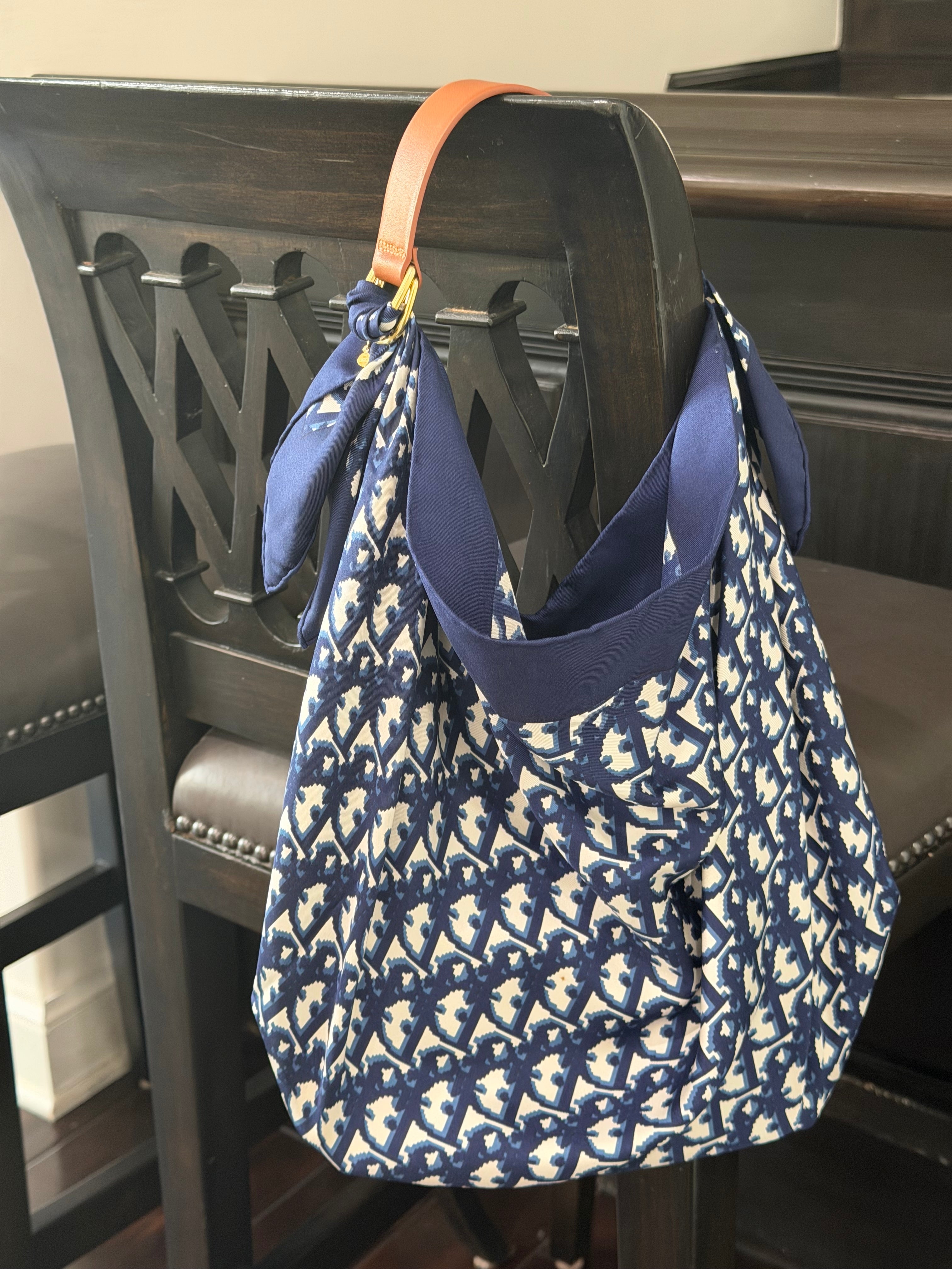 Le Noué — Vintage Christian Dior Silk Midi, Oblique Monogram