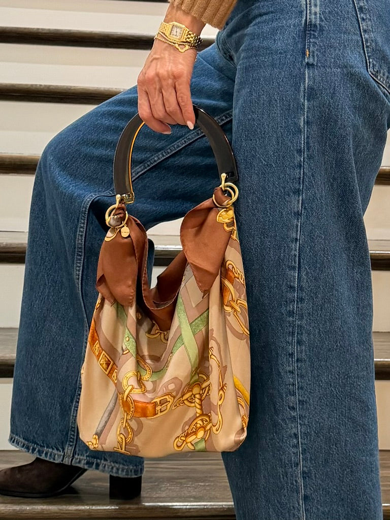 Le Noué — Vintage Lancel Silk Midi, Equestrian