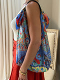 Le Noué — Silk Carré, Periwinkle Dancer