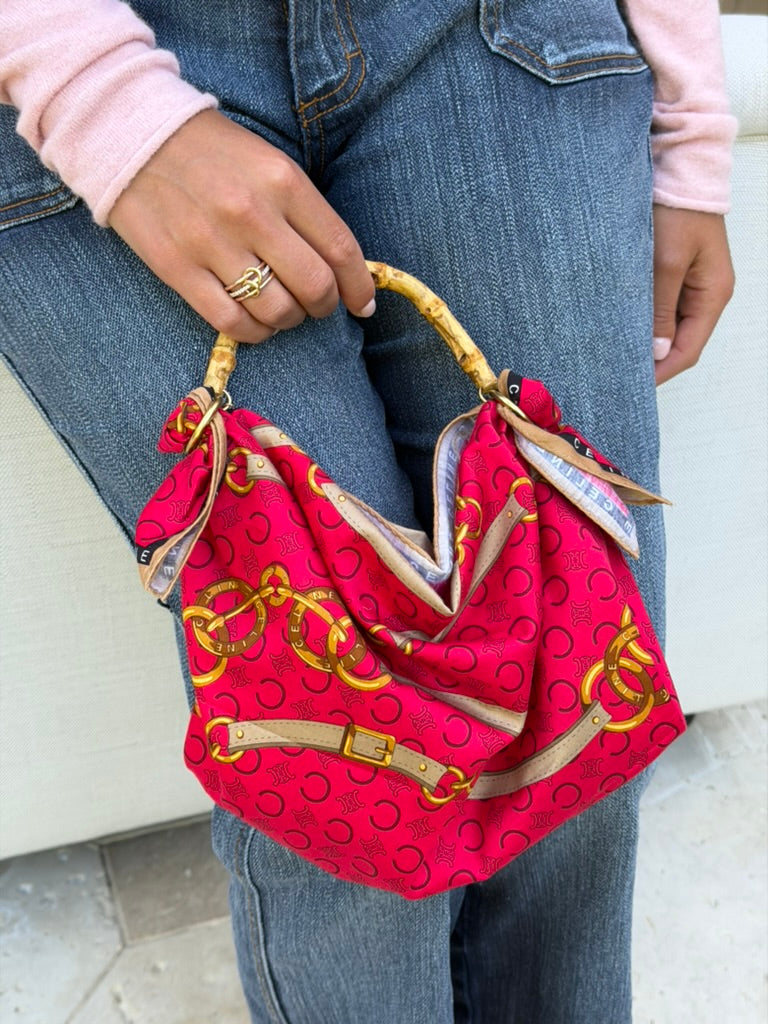 Le Noué — Vintage Celine Cotton Petite, Vivid Red