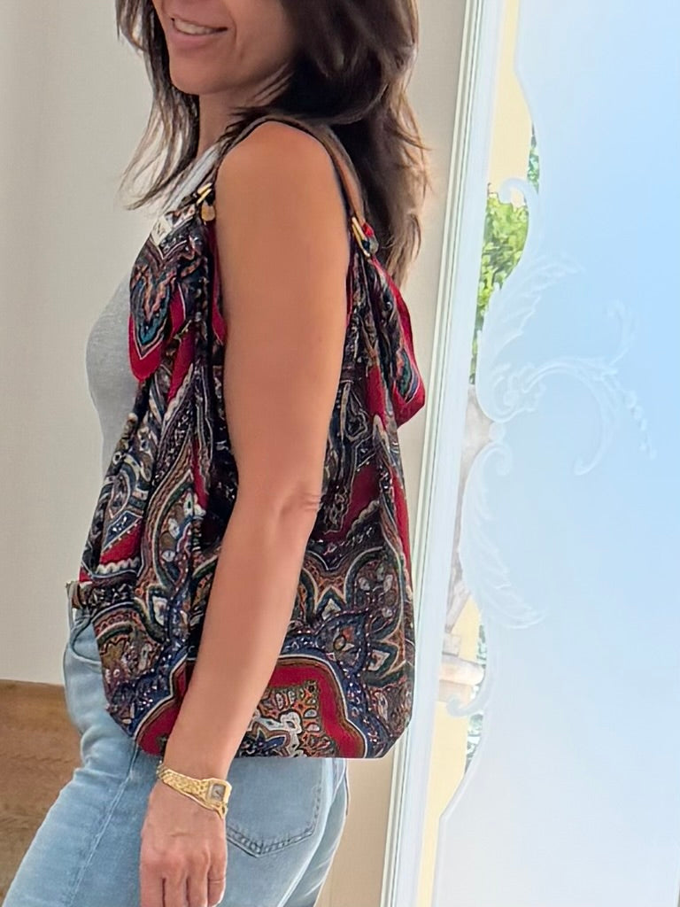 Le Noué — Vintage Yves Saint Laurent Silk Carré, Paisley