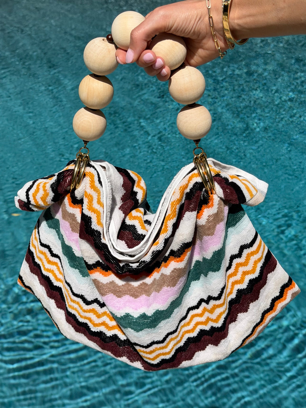 Le Noué — Missoni Terry, Zigzag Stripe (Whitewashed)