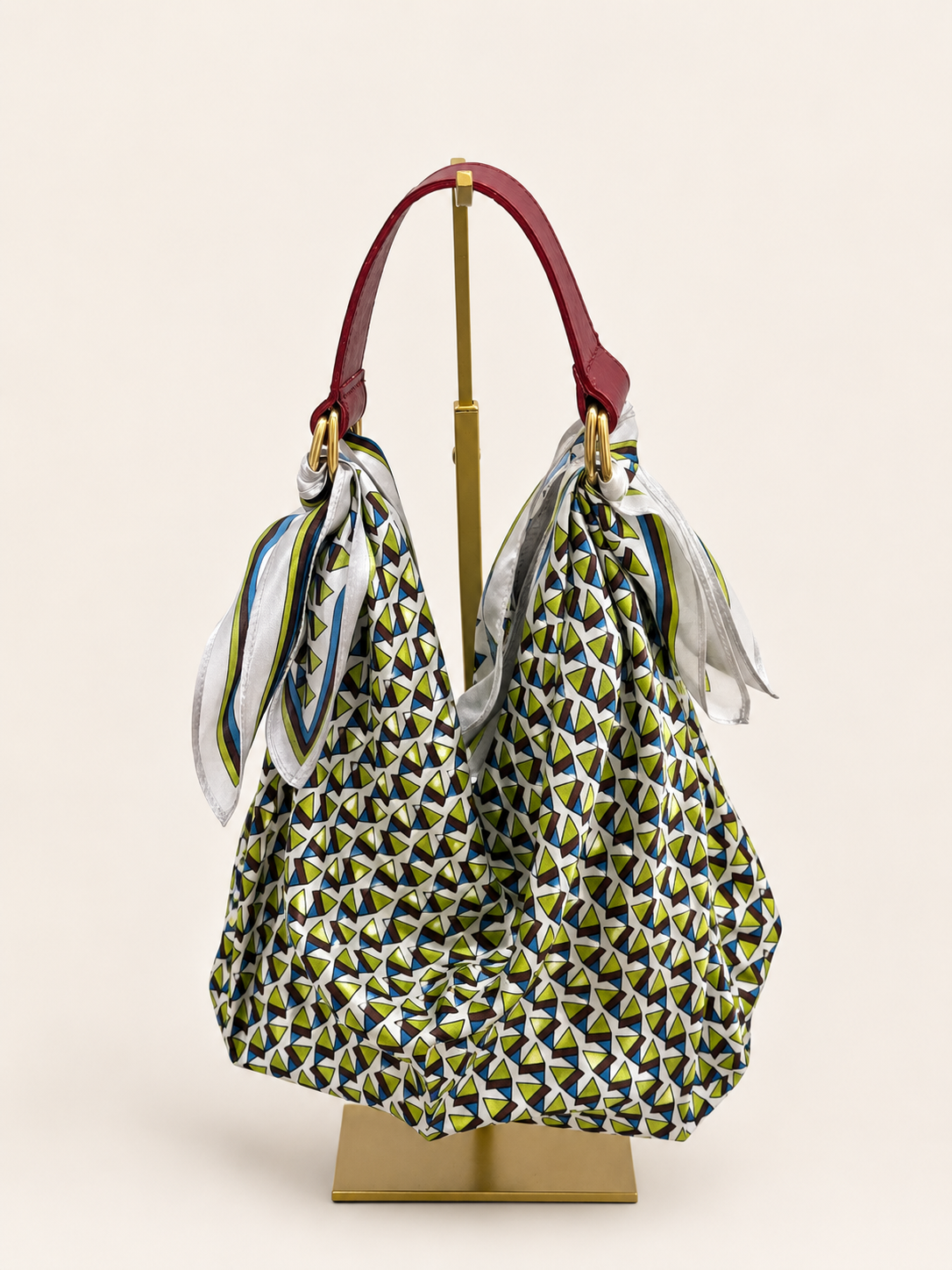 Le Noué — Silk Midi, Chartreuse Geo